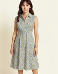 Dahlia - Floral - Midi Sleeveless
