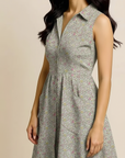 Dahlia - Floral - Midi Sleeveless