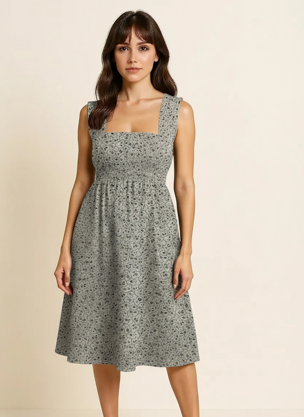 Daisy - Floral - Midi Sleeveless